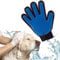 New Dog Cat Pet Grooming Glove Deshedding Brush Fur Remover Mitt UK (Blue)