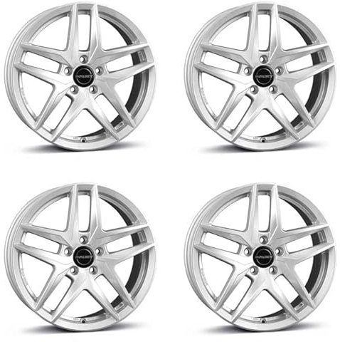 4x Borbet Felgen Alufelgen Z 7.5x17 ET36 5x112 crystal silver kompatibel mit Mercedes E E-Klasse PlugIn E-Klasse T-Modell PlugIn GLC