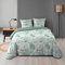 Douceur d'Intérieur, Parure 3 Pièces (240 x 220 cm) Epicea, Microfibre Flanelle Imprimé Allover