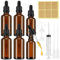 Farnirvana 6 Stück Pipettenflasche, 30ml 50ml Apothekerflasche Glas, Braunglas Flasche mit Pipette und Etikett, Tropfflasche für Ätherische Öle Parfümöle Aromatherapie