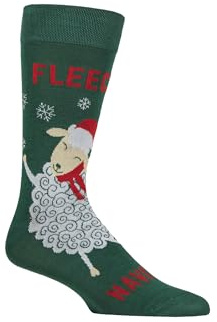 SockShop Lazy Panda Christmas Socks -Men's,Women's, Soft Bamboo, Novelty, Fun, Xmas Patterned, Gift Idea,1 Pair, Sizes 4-8, 7-11, 12-14 (UK, Numeric, 4, 8, Regular, Regular, Fleece Navidad)