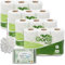 Kit - Carton de 24 Rouleaux de Papier Toilette Hygiénique Aloe Vera, 3 Épaisseurs + 1 paquet de lingette wc humide Offerte + 1 brosse wc Offert (24)