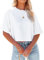 Suncife Womens Workout Crop Tshirt Tops Hlaf Sleeve Casual Basic Loose Fit Tees T Shirt (White,S)