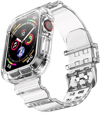 NotoCity Correa Compatible con Apple Watch 10, para Apple Watch Serie 10 46mm Correa de Repuesto con Funda, Creativa,Transparente (Translúcido)
