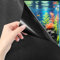 MeYuxg Aquarium Rückwand 40 * 200, Aquarium Hintergrundfolie Schwarz, Statisch Haftender Aquarium Rückwandfolie, Aquarium Hintergrund Folie Selbstklebend