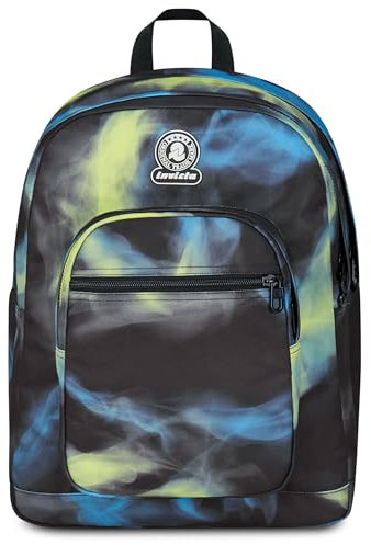 Invicta Zaino Scuola Doppio Scomparto Dial Fantasy, Nero, Tasca Porta Borraccia, Tasca per PC 14, Maxi Capienza, Zaino Scuola, Bambino e Ragazzo