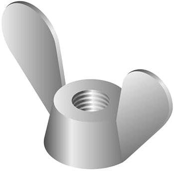 FRANTOS 10 Stück DIN 315 Flügelmuttern M12 - Temperguss verzinkt I Schmetterlingsmuttern, Wing Nut - Hochwertige Flügelmutter (deutsche Form)