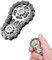 Bike Chain Fidget Toy, Chain Fidget Toy, Black Finger Chain Spinner for Stress Relief & Anxiety, Unique Metal Fidget Spinner for Adults & Kids, Silent Office Desk Toy for Focus & Relaxation