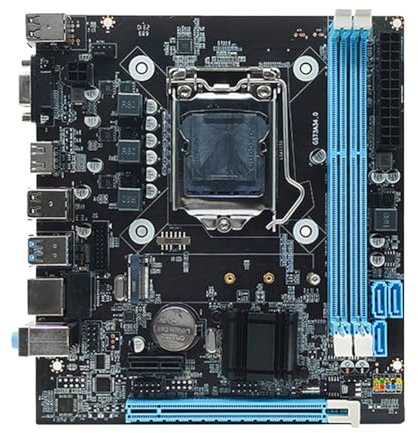 Pesfehhy 1 Pezzo Scheda Madre per Computer H81 DDR3 16G LGA1150 PC Main Board Nera VGA+-Compatible+Porta RJ45 Supporto 3.0 2.0 I3 I5 I7