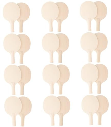 Toddmomy 24piezas DIY Paletas De Tenis De Mesa para Juguete Deportivo Raquetas De Entrenamiento