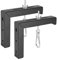 LEADSDGE Adjustable Projector Screen L Brackets 6Inch Wall Or Ceiling Mount With Extension Hooks Supports Up To 80 Pounds