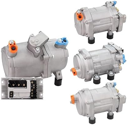 A/C 12V 24V 48V Electric Compressor Set For Auto AC Air Conditioning Car Truck Bus Boat Tractor Shop Automobile Aircon，AC Compressor(D-24V)
