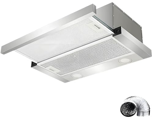 Köksfläkt,Köksfläkt I Stål,Underskåp Kanalfri Spisfläkt Ventil För Kök,Kraftfullt Luftflöde 18m³/Min,Dra Ut Fläkt 70cm