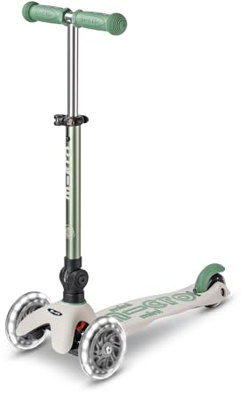 Micro, Mini Micro Deluxe Foldable LED, 3-Rad-Kinderroller, 2–5 Jahre | Gewichtslenkung, Höhenverstellbarer Lenker, Leicht, Bewegungsaktivierte LED-PU-Rollen, Schweizer Entwicklung