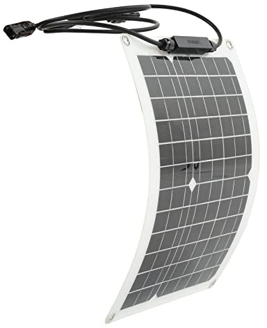 Changor Chargeur de Batterie de Voiture Solaire 30W, Kit de Panneaux Solaires Monocristallins Efficaces pour Aventure en Plein Air, Maison, Bateau, Yacht