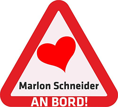 INDIGOS UG Baby an Bord Aufkleber Auto - 066 - Liebe - 17x15 cm - Autoaufkleber selbst gestalten mit Name & Wunschtext personalisiert - Namensaufkleber Kinder - Babyaufkleber