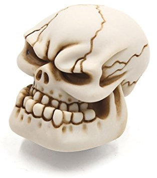 Sourcingmap Universal-Schaltknauf im Totenkopf-Design, manuell, Weiß