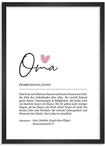 Himmelsflüsterer - Definition Poster & Kunstdrucke | Oma Geschenk | Wandbilder Wohnzimmer | Geschenke für Oma Geburtstag | Wanddeko Deko Wohnzimmer | DINA A4 ohne Rahmen