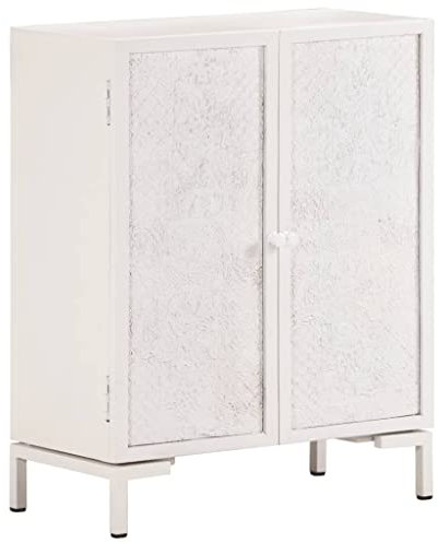 vidaXL Mangoholz Massiv Sideboard mit 2 Türen Rustikal Kommode Anrichte Mehrzweckschrank Beistellschrank Schrank Standschrank 60x30x76cm