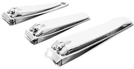 Primes DIY heavy duty stainless steel Elegant Touch Large Toe Nail Clippers Cutters nail for toenails and fingernails clippers Pack of 3