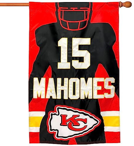 Patrick Mahomes Red Kansas City Chiefs 111,8 x 71,1 cm Silhouette Banner Flagge