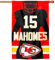 Patrick Mahomes Red Kansas City Chiefs 111,8 x 71,1 cm Silhouette Banner Flagge