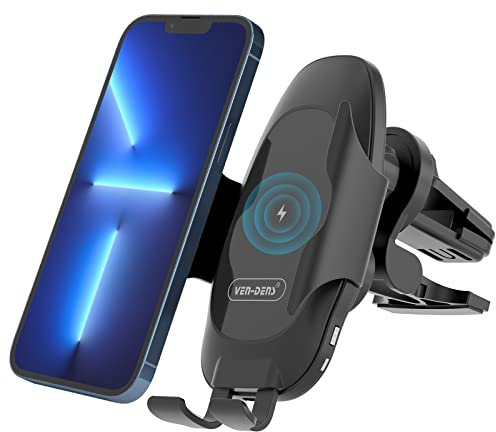 Wireless Car Charger for Samsung Galaxy Z Flip 5/Z Fold 5/Z Flip 4/Z Fold 4/S24/S24+/S24 Ultra/S23/S23+/S23 Ultra Air Vent Phone Holder 15W Fast Car Charging Auto-Clamping Mount Dashboard Accessories