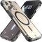 REBEL Klare iPhone 13 Pro Hülle [Crystal Series Gen-3] MagSafe-kompatibel, vergilbungsfrei, kratzfest, schützende stoßfeste Stoßfänger, Metallknöpfe, Slim Fit Grip, 6,1 Zoll Phone 2021 (Crystal Black)