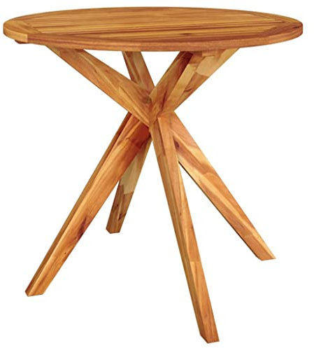 vidaXL Gartentisch Holztisch Beistelltisch Gartenmöbel Bistrotisch Garten Esstisch Tisch Balkontisch Terrassenmöbel 85x85x75cm Massivholz Akazie