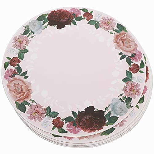 qiqee Rosen-Kuchenplatten, rund, 25,4 cm, 40 Stück, runde Basis, lebensmittelechter Karton, Kuchenteller (dünner, aber stärker)