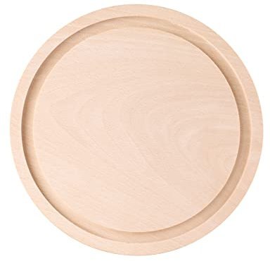 EVERYJOY Tagliere rotondo Ø 22 cm in legno di faggio per tagliare e servire (rotondo, Ø 22 x 1,5 cm)