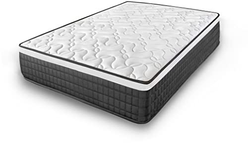 Cama express Origin Viskoelastische Matratze, hochwertig, Verschiedene Komfortzonen, wendbar, Winter/Sommer, Unabhängigkeit, 3D-Stoff, hohe Grammatur, Weiß und Schwarz, 80 x 190 cm
