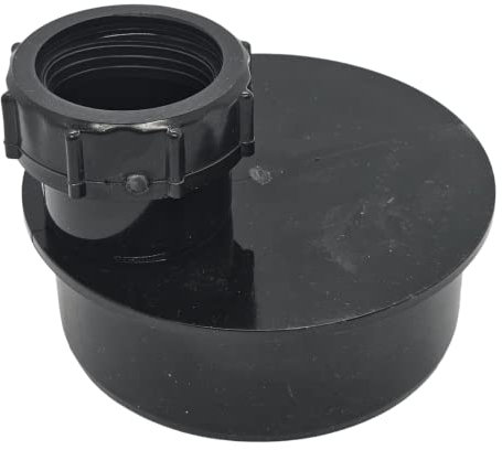 Duraplast UK™ Waste Pipe Adaptor for Underground Drainage Pipe | For Solvent & Pushfit Pipe (110mm x 40mm Single Black)
