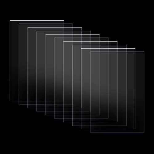 10Pcs Acrylic Sheets, GLADFRESIT 1mm Clear Acrylic Plexiglass - Plastic Sheet for Crafts, Picture Frame, Painting, Printing (10 x 15cm), Transparent