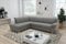 DOMO. collection Ecksofa Panama, klassisches Ecksofa in L-Form, Eckcouch, Sofa Couch, Ecke 254 x 186 cm, in dunkelgrau