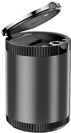 Auto Aschenbecher für V-W Passat, Tragbare Selbstlöschend Aschenbecher Abnehmbarer Rauchfreien Geruchsdicht Aschenbecher, Innen Zubehör,Grey