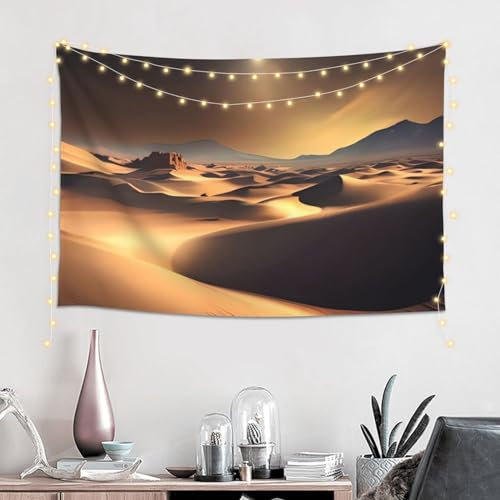 RLDOBOFE Tapisserie Wandteppich für Wohnzimmer Sahara Wüste Wandbehang Weiche Wandteppiche Wanddekoration für Schlafzimmer Mode Dekor Tapisserien Ästhetische Dekor Tapisserie (152,4 x 101,6 cm)