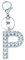 Xsclpomddy Alphabet Buchstaben Schlüsselanhänger Niedlich Schlüsselanhänger Glitzersteine Silber. Keychain für Tasche Charme,P