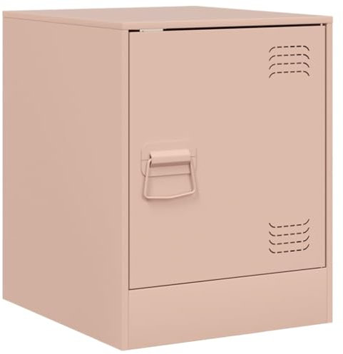 vidaXL Table de Chevet Rose 34,5x39x44 cm Acier, Armoire, Meubles de Chambre, Support téléphonique, Armoire d'appoint, Table de Nuit, Table d'appoint