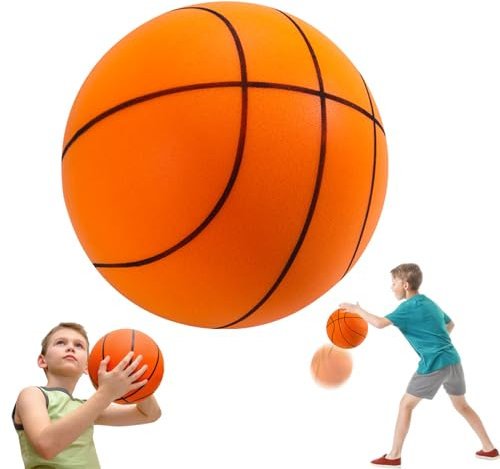 JurciCat Silent Basketball DREI Größen Silent Shot Basketball Hoher rückprall Basketball Indoor Lautloser Basketball für Kinder und Erwachsene(21CM)