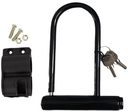 Bicyycle Lock - Anti-Theft U-Shaped Lock | Metal U Lock For Motorcycles | Mountain Biike Lock With Bracket U-shaped Lock | Cycling Accessories, Portable Scooter Locks For Travel, Daily Life, Commuting