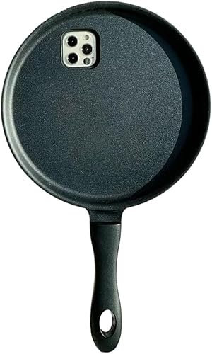 Frying Pan Phone Case, Funny Creative Pan,TPU Fashion Trend Bumper Protective Cover for iPhone 12 Black