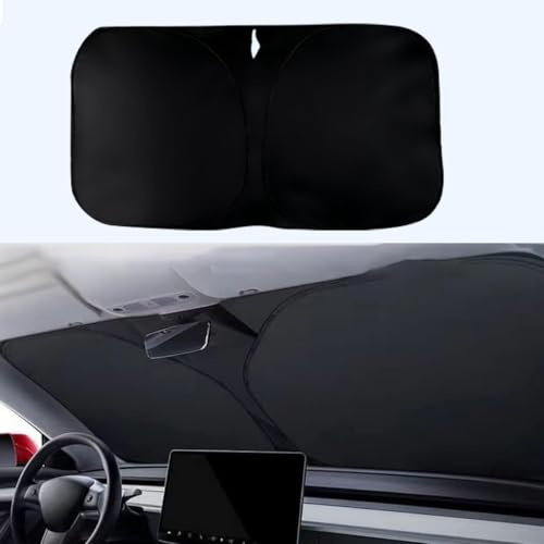 ASNAT Sonnenschutz Frontscheiben für Mercedes-Benz Viano W639 Viano Marco Polo BR.639 X-clusive W639, Sonnenschutz UV-Schutz Auto Frontscheibe - Faltbarer,A-Black