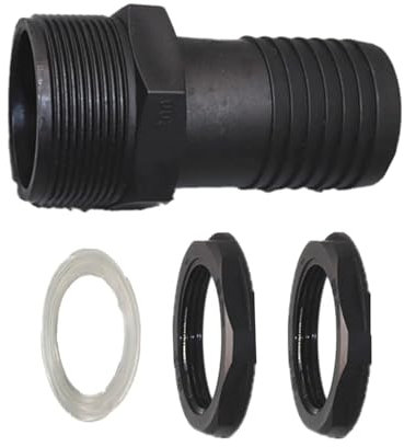 Accessori per Barili da Pioggia Tank Duct Thick Tank Overflow Connector External Thread Rain Barrel Hose Nozzle for Rain Barrels Water Tanks Aquariums Ponds Accessori per Contenitori(50mm)