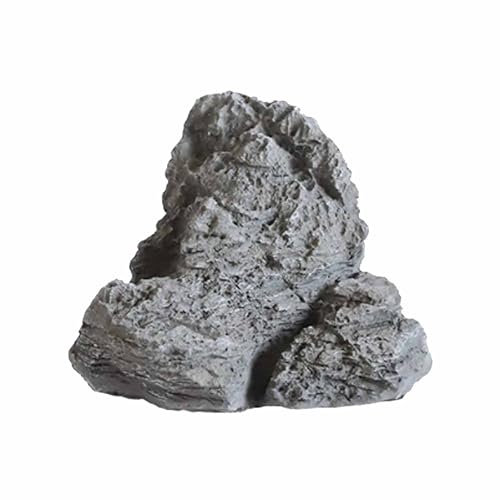 Aquarium steine, Fiberglas-Landschaftsfelsen, massiver Kunstfelsen für den Außenbereich, dekosteine garten, leichte künstliche Kunstfelsen als Gartenfotografie und Poollandschaften(15.7*16.9*12.2in)