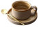 SOBOLON Taza de Café Taza de café de Estilo Vintage, Taza de cerámica Delicada for el té de la Tarde con platillo y Cuchara, Taza de café con Leche Taza Mark