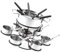 Kioriur Drehbares Käsefondue-Set 21-teilig - Käsefondue-, Edelstahl Fondue- | Käseporzellan-Set mit 6 Gabeln und 6 Schalen, Kochset