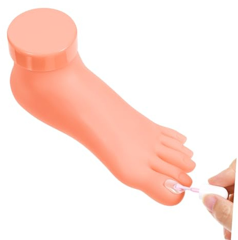IWOWHERO Nagelkunst Fußmodell Silikon Übungsfuß 7.48X3.15X3.54In Halb Fuß Design Leichtes Maniküre Training Tool Für Nagelspitzen Und Nagellack Praxis
