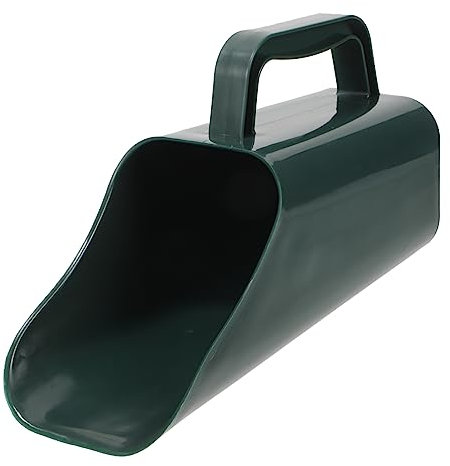 YARNOW Pala para Tierra De Jardinería Multifuncional para Plantar Jardín y Bonsái, Color Verde Militar, Tamaño Grande, Herramienta Plástica Resistente y Práctica para Cultivadores