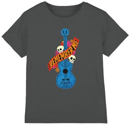 Coco Boy's Coco Remember Me Guitar with Skulls Unisex Kids T Shirt T-Shirt